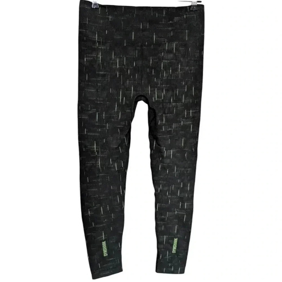 Gymshark Illumination Leggings Seamless Green Neon  Accents Women's size Medium - Picture 3 of 11